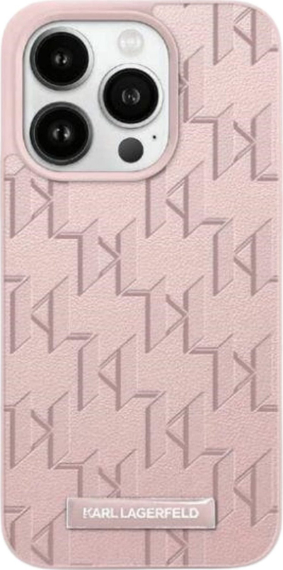 Mbulesë telefoni Karl Lagerfeld Hot Stamp, për iPhone 16 Pro 6.3", MagSafe, rozë