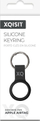 Mbajtëse silikoni XQISIT Silicone Keyring, për Apple AirTag, unazë çelësash, e zezë