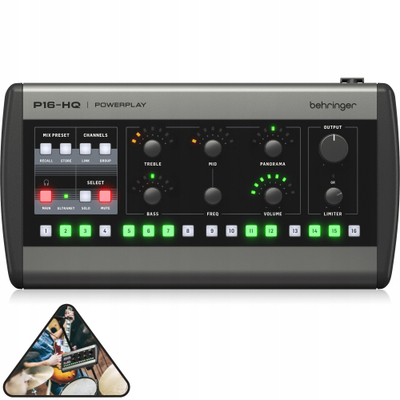 Mikser personal Behringer P16-HQ, 16 kanale, Powerplay, i zi