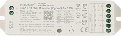 Контролер LED Quik Strip, Single Color CCT RGB RGBW RGBCCT, RF 2.4G, Zigbee