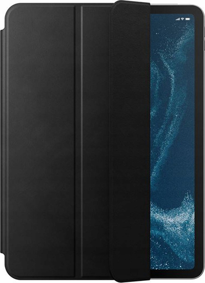 Кожен капак Nomad Leather Leather Folio за iPad Pro 11\" M2, со функција за преклопување, црн