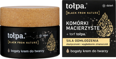 Kрем за лице Tołpa Black from Nature, дневен, богат, 50 ml