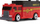 Set loje Micro Machines Fire & Rescue, stacion zjarrfikësish që hapej e bëhet bazë, me makinë, i kuq