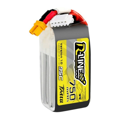 Bateri LiPo Tattu R-Line, 750mAh, 14.8V 95C 4S XT30
