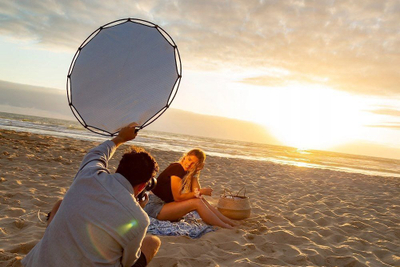 Mbulesë reflektori Manfrotto HaloCompact, 82cm, Sunlite Soft Silver, argjend edhe flori