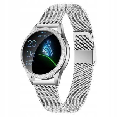 Smartwatch Oromed Oro Smart Crystal, monitorim zemre, IP68, argjendtë