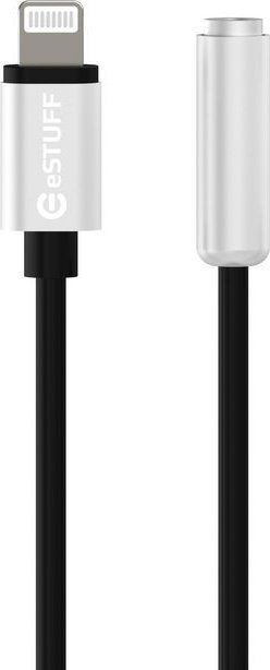 Adapter audio eSTUFF ES651650, Lightning në 3.5mm, 30cm, i zi
