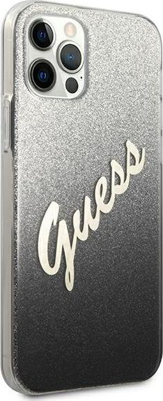 Kapak telefoni Guess GUHCP12LPCUGLSBK, për iPhone 12 Pro Max, hardcase Glitter Gradient, i zi