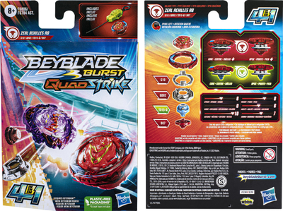 Lodër rrotulluese Beyblade Burst QuadStrike me lëshues, modele nga më të ndryshmet, shumëngjyrëshe