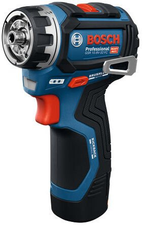 Stërvitje-vidhës BOSCH GSR 12V-32 FC, 12V, koka të këmbyeshme, blu e zezë