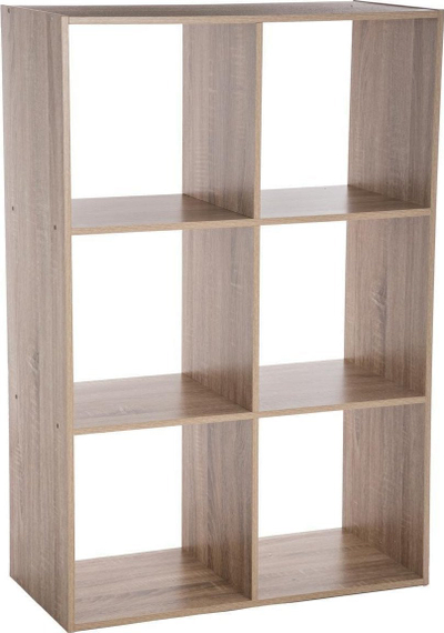 Raft dekorativ librash, 6 ndarje, 100 cm, kafe