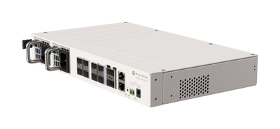 Мрежен прекинувач MikroTik CRS510 8XS 2XQ IN, 2x 100GbE QSFP28, 8x 25GbE SFP28, сив