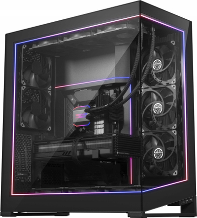 Set drite DRGB Phanteks NV9 Premium, 4 module LED D A RGB, për kornizën jashtme të NV9-s, ngjyrë e zezë