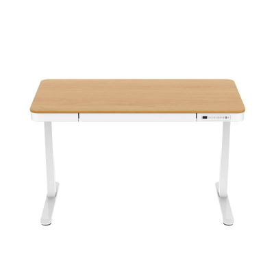 Tavolinë gaming Tuckano ET119W-C, 120.4 cm, rregullim elektrik lartësie, dru i bardhë