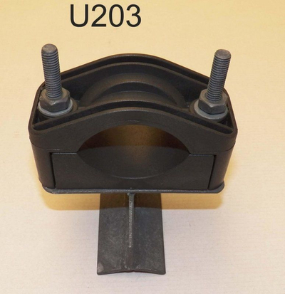 Kllapë shtylle Alpar U203, për diametër 45–75mm, metalike, e zezë