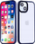 Mbrojtëse telefoni MX Ribbed Cam për iPhone 13 Pro Max, transparente, me kornizë mbrojtëse, blu e errët