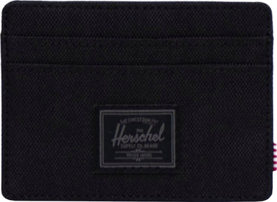 Portofol për karta Herschel Charlie, RFID, material EcoSystem, i zi