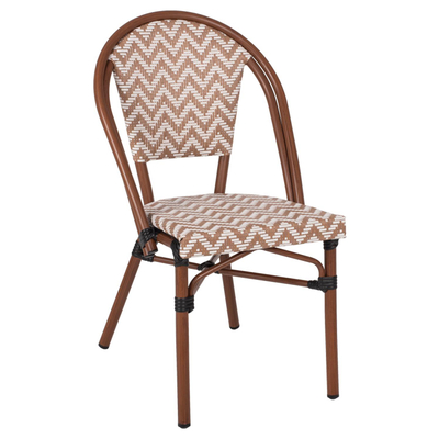 Karrige alumini 50x54x84.5cm (HM5860.03), kaftë/ bezhë/ bardhë