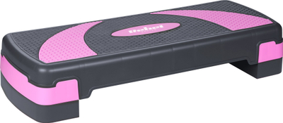 Step aerobik Rebel Active, 78 cm, me 3 shkallë lartësie, gri