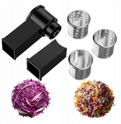 Set aksesorësh Webber SM17, prerëse me 4 daulle, 6 grykë makarone, e zezë