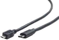 Kabllo USB Gembird CCPUSB2MBM10, MicroUSB në USB Type C, 3m, e zezë
