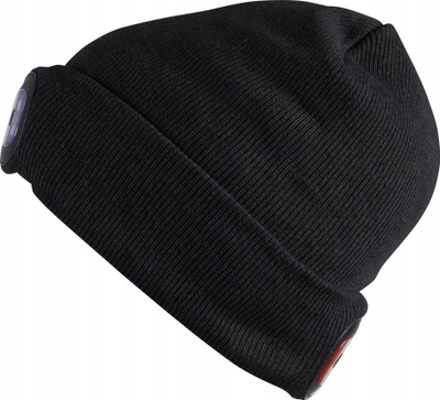 Kapelë beanie me drita Lighted Beanie, LED përpara e mbrapa, akrilik, e zezë