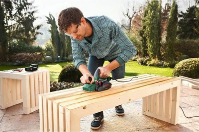 Planer elektrik Bosch PHO 2000, 680W, për dru, jeshil e zi