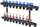 Manifold ngrohjeje Afriso EF1 K 9, 9 qarqe, G1, i zi