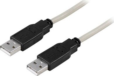Kabllo USB DELTACO USB2-10, USB 2.0 A mashkull në A mashkull, 5m, gri