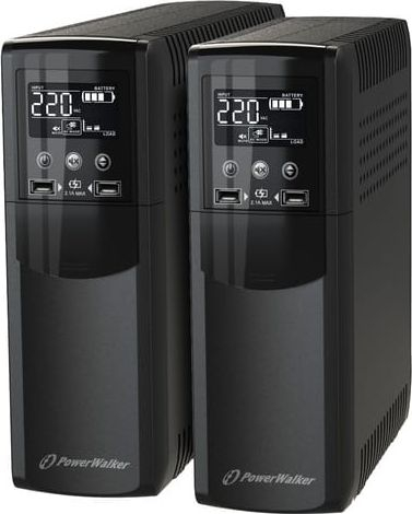 UPS PowerWalker VI 1000 CSW, 1 kVA 600 W, 8 dalje AC, ngjyrë e zezë