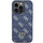 Guaskë telefoni Guess 4G Triangle Metal Logo për iPhone 15 Pro 6.1", lëkurë eko, blu