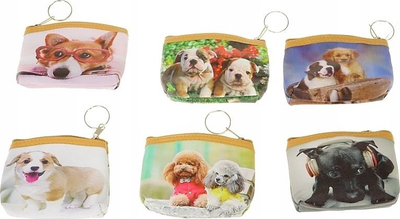 Portofol Adar Dog Handbag, me zinxhir, dizajn qenush, ngjyrë MIX