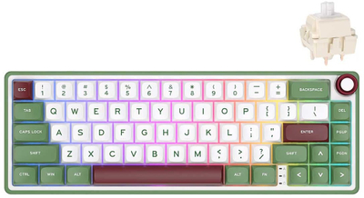 Tastierë mekanike Royal Kludge RK R65, 65%, RGB, me kabllo