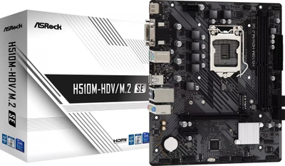 Pllakë amë ASRock H510M-HDV/M.2 SE, Intel H510, Socket 1200, 2 slota RAM, Micro ATX