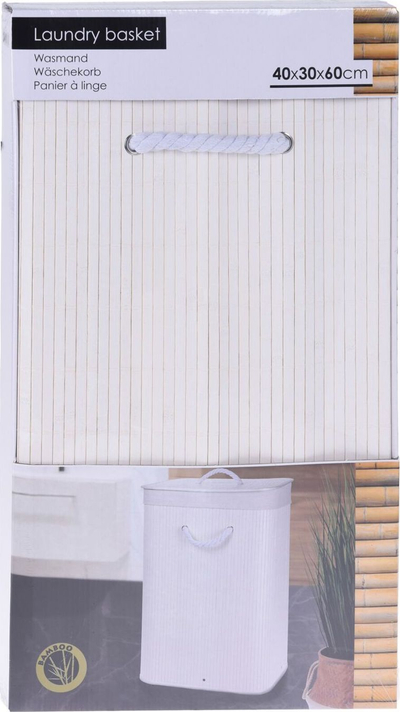 Shportë rrobash Bathroom Solutions Laundry Basket, paloset, e bardhë