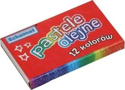 Pastelë vaji Schemat, set 12 ngjyra, shumëngjyrëshe