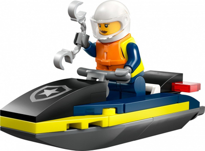 Set ndërtimi Lego City Police Jet Ski, lodër me lego për me bo, shumëngjyrësh