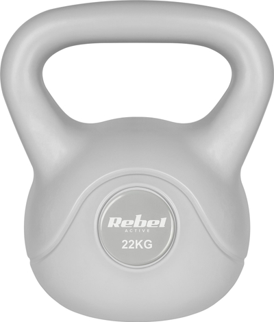 Kettlebell Rebel Electro RBA-2322G-22, 22kg, bituminoz, gri