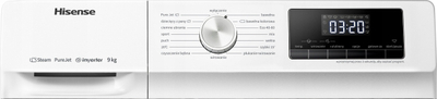 Lavatriçe Hisense WFQA9014EVJM, 9 kg, 1400 RPM, e bardhë