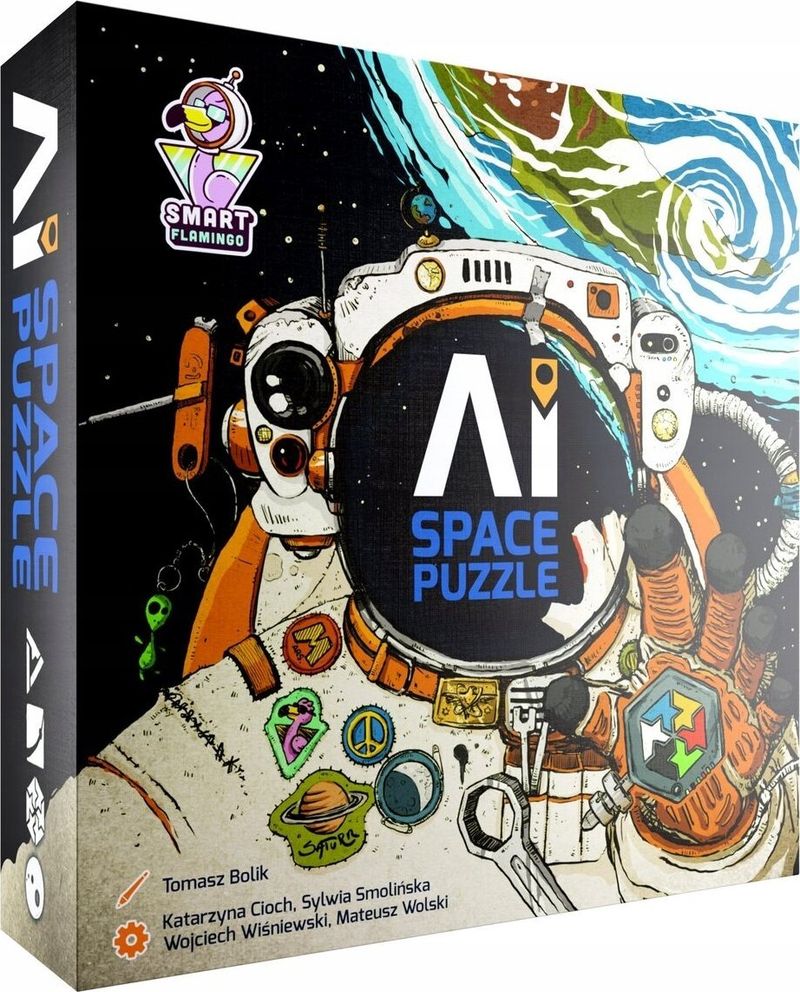Lojë tavoline AI Space Puzzle, bashkëpunuese, deduktive, shumëngjyrëshe