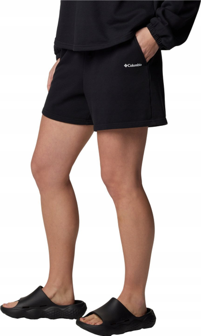 Shorta për femra Columbia Trek French Terry Wmns, pambuk poliester, me xhepa, të zeza