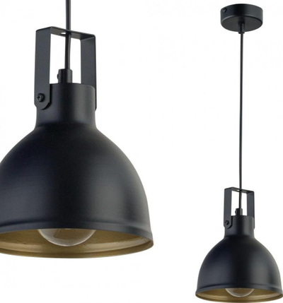 Висечка ламба Mars Black Gold, 1 точка E27, 60W, црна со златна
