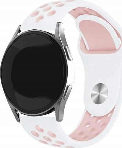 Rrip ore Beline Strap Watch, 22mm, silikon sport, bardhë rozë