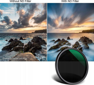 Filtër fotografie K&amp;F Concept Adjustable ND Fader ND8 ND2000, 72mm, neutral gri