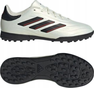 Patika futbolli Adidas Copa Pure II League IE7527, turf, e bardhë krem