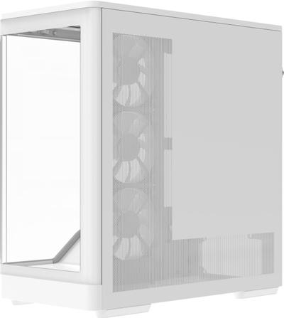 Kabinet kompjutri Aerocool P500A Mid Tower, ATX, xham i kalit, i bardhë