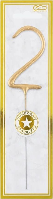 Светкавица за торта GoDan број 2, свечена, златна боја