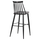 Stol Vanessa i lartë PP & dru metalik i zi 47×48,5×107 cm (HM8459.12), zezë