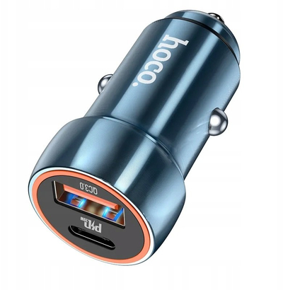 Ngarkues makinë Hoco Z46A, USB A dhe USB C, 20W PD QC3.0, blu