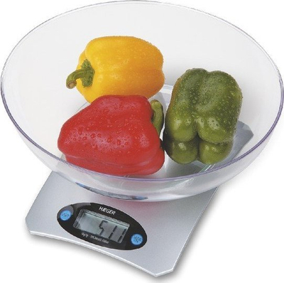 Peshore kuzhine Haeger Santini, digjitale, 5 kg, ngjyrë argjendi